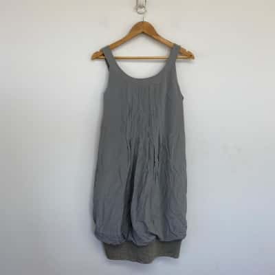 Artisan Grey Sleeveless Silk Mini Dress  Size 10 