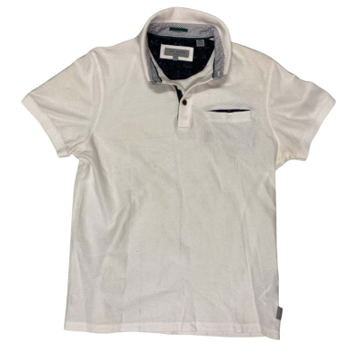 Ted Baker Mens Size 2 White Polo Shirt