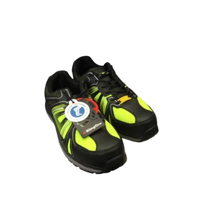 NEW KingGee Mens  Size US13 Steel Cap Sneakers Black  / Yellow 