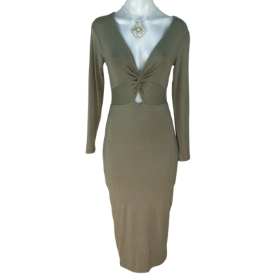 Bardot - Sage Twist Front Knit Dress (Size XS/S)