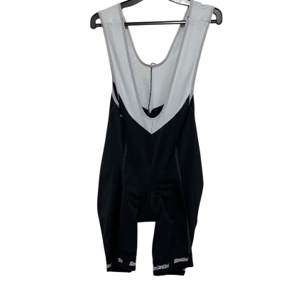  Santini Mens  Size XL Bike Short Suit Black  / Off White 