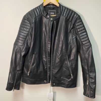 BNWT Zara Size XL Leather Jacket Black  
