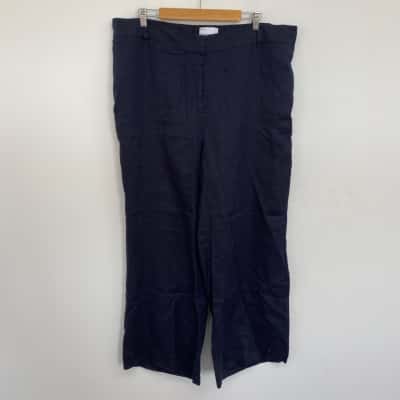 Commonry Navy Blue Pure Linen Pants  Size 20 