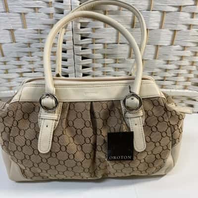 Women’s Oroton Brown & Cream Shoulder Bag, BNWT