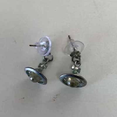 Saturn Orb Style Dangle Earrings 