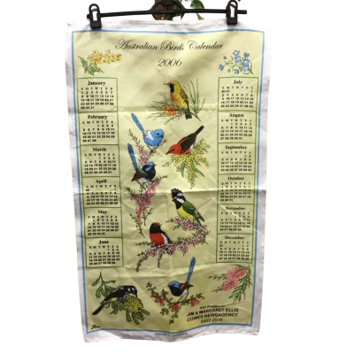 Australian Birds Tea Towel Linen Cotton