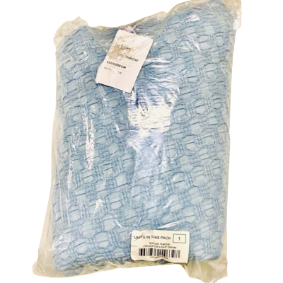 BNWT Addairs 130x200cm, Light Blue ‘Waffle Design’ Byron Throw 