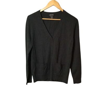 Lord & Taylor Men’s Size L Button-down Cardigan Grey 