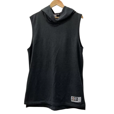 NBL Branded Sleeveless Pullover Hoodie in Charcoal 