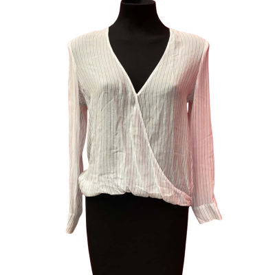 Seed Womens  Size 10 Pastel Blue and White Soft Fall Top
