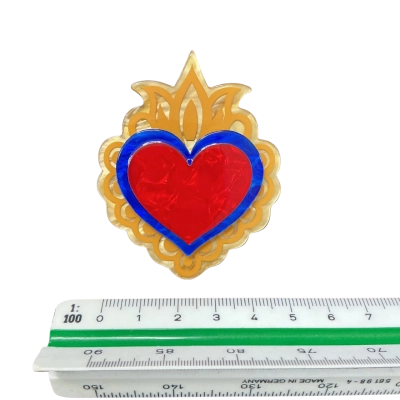 Erstwilder Frida Khalo collection Brooch Blue / Gold / Red / Yellow 
