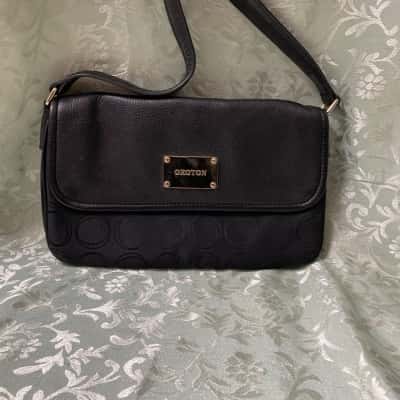 Oroton Womens Shoulder Bag Black  