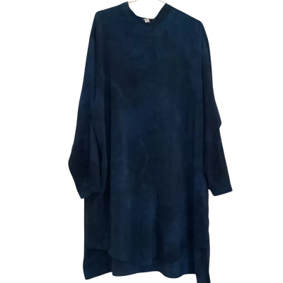 Vale and Ward.  Pure Silk Two Button Tie-Dyed Jacket. Deep Indigo.   Size One Size 