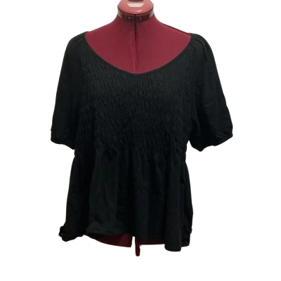 Seed Heritage Womens  Size L Short Sleeve Top Black  