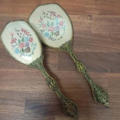Vintage Brush & Mirror Set