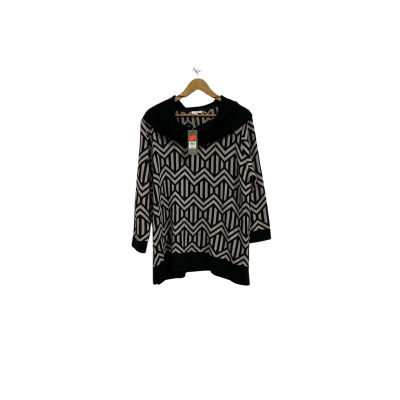 W.Lane Womens  Size XXL Long Sleeve Top Black  