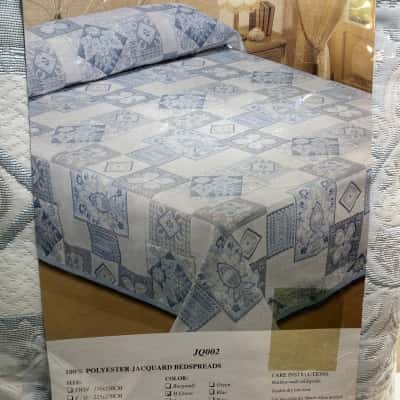 100% Polyester Jacquard Bedspread King Size H. Green 