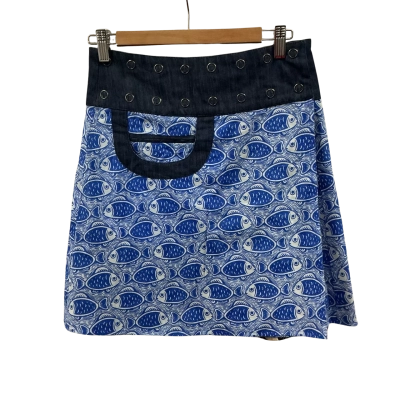 Om Designs Womens One Size Mini Skirt Blue 