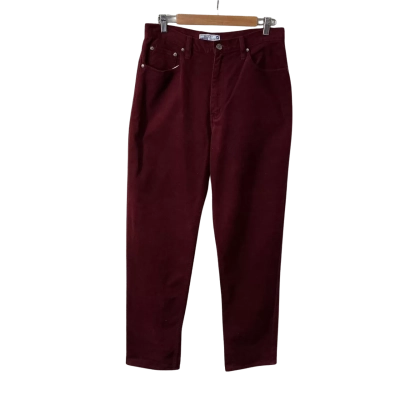 Jeanswest Womens Size 14 Burgundy Red Regular Fit Corduroy Jeans