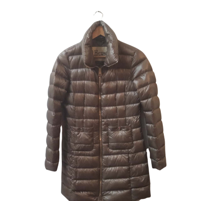 Herno Iconico Womens Puffer Jacket Size 40 Beige 
