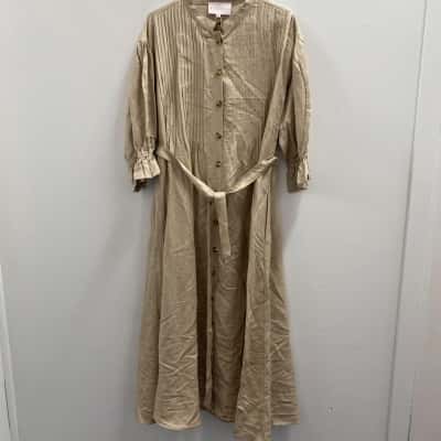 La Boheme Girls Size One Size Free Size Dress Beige 