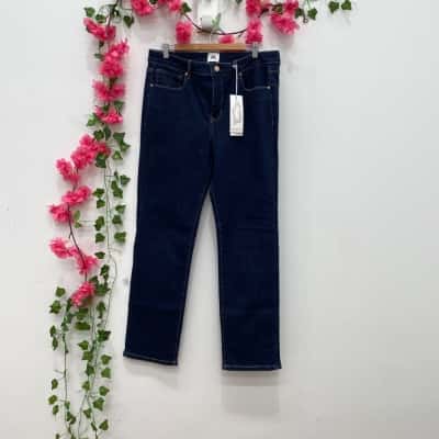 Just Jeans Womens  Size 14 High-Waisted / Straight Leg Jeans Navy Blue 