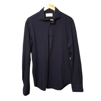 Anthony Squires Mens Size L Long Sleeve Dark Navy Blue Shirt