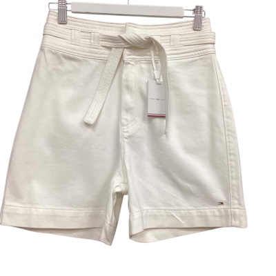 Tommy Hilfiger Womens  Size 27 Denim Shorts White With Belt