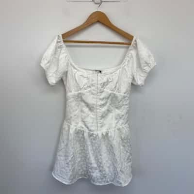 Luck & Trouble White Selina Corset Mini Dress  Size 10