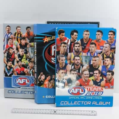 3x AFL Cards Collections Folders 