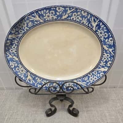 Wedgwood Hawthorn Blue & White Oval Platter