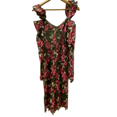 Ministry of Style Womens Dress Size 10 Green / Pink  