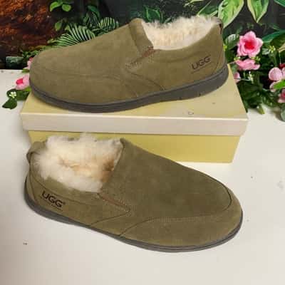 Unisex UGG M11/L13 Australian Khaki Green Shepherd Slippers