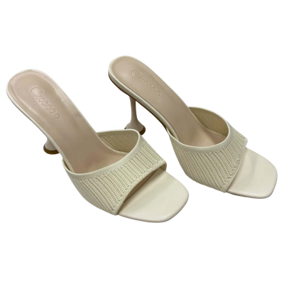  Cuccoo - Beige Basic 4" Stilette Pyramid Heel Slip On - Size 40 