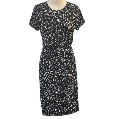 Simply Vera Vera Wang Womens  Size 8 Midi Dress Blue / White 