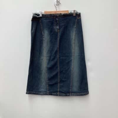 Glassons Womens  Size 12 Denim Skirt / Midi Skirt Blue 