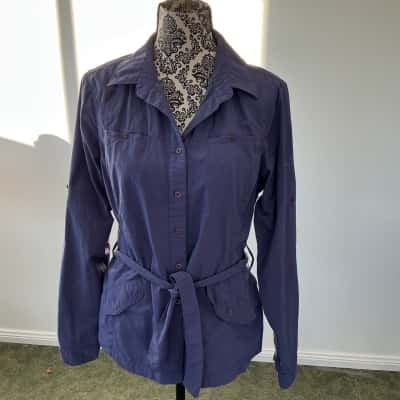 Kathmandu Womens  Size One Size Button Up Top Purple 