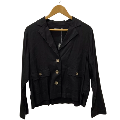 Katies Womens  Size 14 Winter Linen Jacket Black  