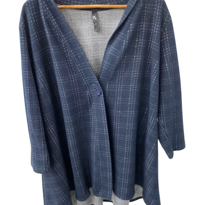 TS Mens  Size 18 Open Jacket Navy Blue / White 