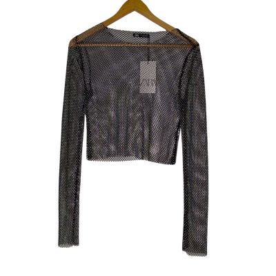 Zara Womens  Size M Long Sleeve Top Multicoloured 