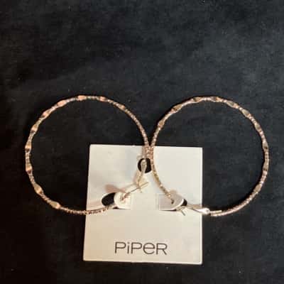 Women's Piper Silvertoned Hoop earrings