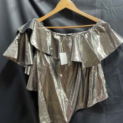 Sass & Bide Womens Size 8 Night At The Ritz Gold Top