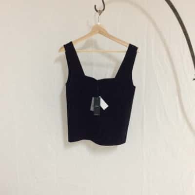 Saba Women's Size M Sleeveless Top Black  