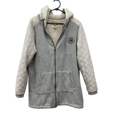 ROXY  Ladies Size XL Hooded Jacket Grey / Off White 
