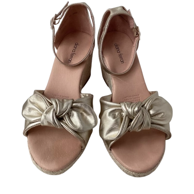 Diana Ferrari Womens LEATHER  Size 7 Loafers Gold 