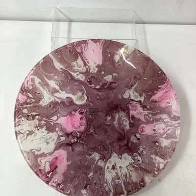 hand-painted  turkish glass platter 