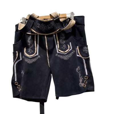  Embroided Oktoberfest Mens  Size XL Beige / Black Velvet feel Costume