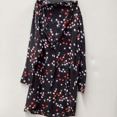 Maremekko Womens  Size 42 Shirt Dress Black  / Pattern 