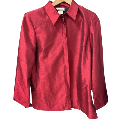 Liz Jordan Womens Size S Blouse Red 