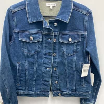 Good American Womens  Size 1 Denim Jacket Blue 